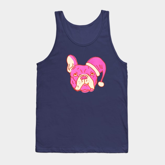 Pink Santa Dog Tank Top by showmemars